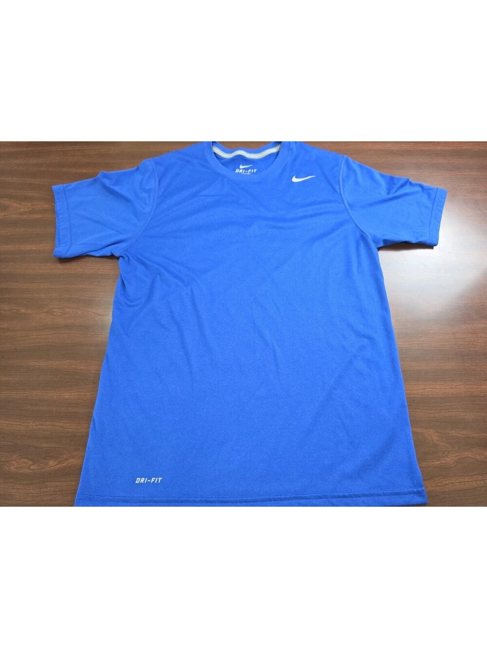 Nike Mens Medium Blue Dri-Fit Short Sleeve Athletic Training T Shirt Sporty